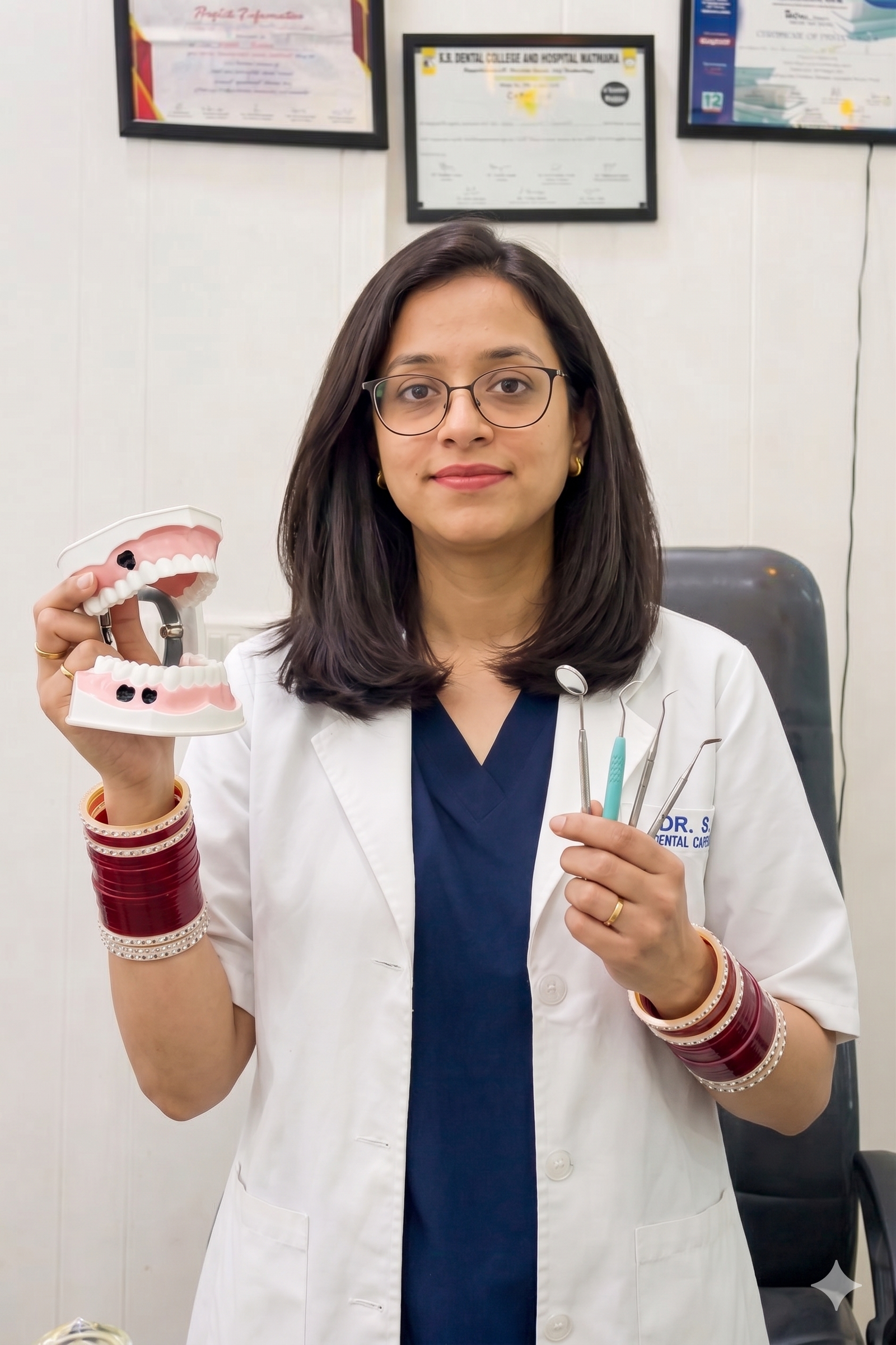 Dentist examining patient at Xpert Dental Care